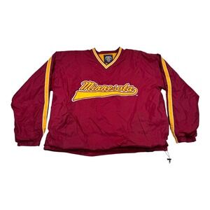 Minnesota Jacket Mens XXL Maroon Gold College Football Pullover Windbreaker